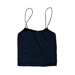 black ribbed zara tank